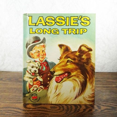 Lassie's Long Trip 1950s Hardcover Childrens Wonder Book: Front