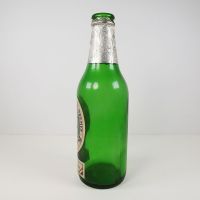 St. Pauli Girl vintage green glass Bremen Germany empty beer bottle with paper label and silver foil: Left - Click to enlarge