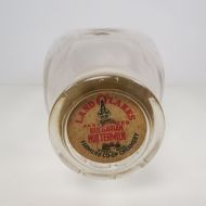 Land O Lakes buttermilk 1950 vintage clear glass quart dairy bottle. Cardboard cap: Top