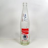 Commerative 1984 Los Angeles Olympics XX111 Empty 10 oz Coca Cola Bottle with Sam the Eagle: Front