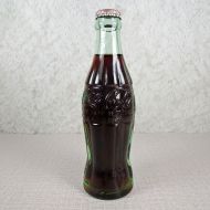 Las Vegas Nevada vintage 6 oz full hobbleskirt Coke bottle with red Coca Cola Classic cap: Front