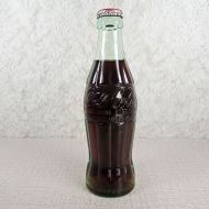 Charlotte North Carolina vintage 6 oz full hobbleskirt Coke bottle with red Coca Cola Classic cap: Front