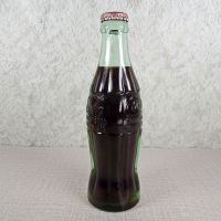 Salt Lake City Utah vintage 6 oz full hobbleskirt Coke bottle with red Coca Cola Classic cap: Left - Click to enlarge