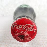 Salt Lake City Utah vintage 6 oz full hobbleskirt Coke bottle with red Coca Cola Classic cap: Top - Click to enlarge