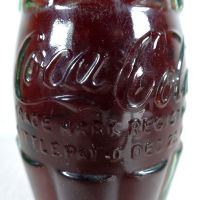 Charlottesville Virginia vintage 8 oz full hobbleskirt no refill Coke bottle. Red Coca Cola Classic cap: patD - Click to enlarge