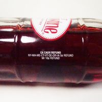 Diet Cheerwine 12 oz. full ACL soda bottle in a clear glass bottle with metal cap: Refund - Click to enlarge