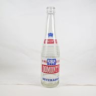 Domont's King Size vintage 10 fl. oz. empty ACL soda bottle with red, white and blue graphics: Front