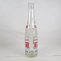 Domont's King Size vintage 10 fl. oz. empty ACL soda bottle with red, white and blue graphics: Right - Click to enlarge