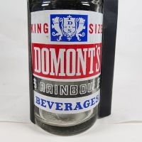 Domont's King Size vintage 10 fl. oz. empty ACL soda bottle with red, white and blue graphics: Front Graphics - Click to enlarge