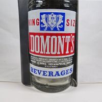 Domont's King Size vintage 10 fl. oz. empty ACL soda bottle with red, white and blue graphics: Back Graphics - Click to enlarge