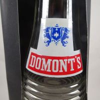 Domont's King Size vintage 10 fl. oz. empty ACL soda bottle with red, white and blue graphics: Top Graphics - Click to enlarge