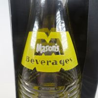 Mason’s Beverages vintage 10 fl. oz. empty ACL soda bottle with yellow and white graphics: Top Label - Click to enlarge