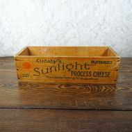 Cudahy’s American Cheese 5 lb. Vintage Wood Box: Front