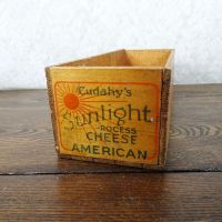 Cudahy’s American Cheese 5 lb. Vintage Wood Box: Left - Click to enlarge