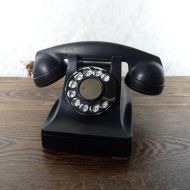 1940s Vintage Bell Western Electric F1 Black Rotary Phone: Main