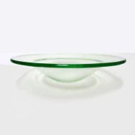 Electric and candle warmer 4-5/8 inches round clear smooth glass oil tart dish or bowl: Top Side