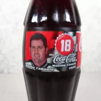 Bobby Labonte Nascar No. 18 Coca Cola Racing Family 1999 full 8 oz Coke Classic Bottle: Image - Click to enlarge