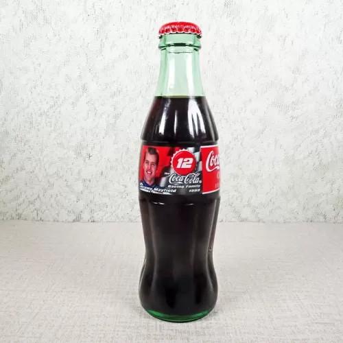 Jeremy Mayfield Nascar No. 12 The Coca Cola Racing Family 1999. Full 8 oz. Coke Classic Soda Bottle: Front