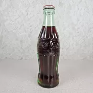 Dallas Texas vintage 6 oz full hobbleskirt Coke bottle with Red Coca Cola Classic cap: Front