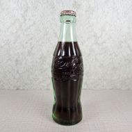 Salt Lake City Utah vintage 6 oz full hobbleskirt Coke bottle with red Coca Cola Classic cap: Front