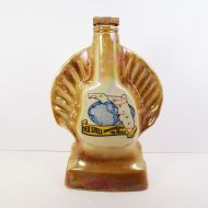 Vintage 1968 Jim Beam Decanter depicting Florida Seashell Headquarters of the World: Back View